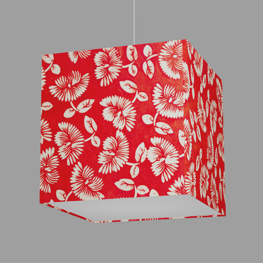 Square Lampshades ~ B118 Batik Peony Red