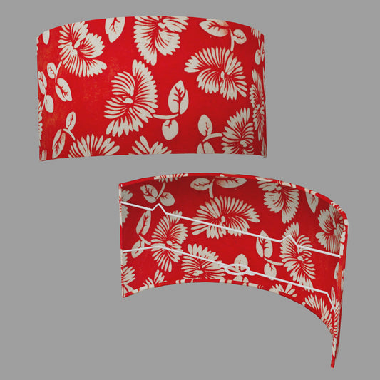Wall Light - B118 Batik Peony Red, 36cm(wide) x 20cm(h)