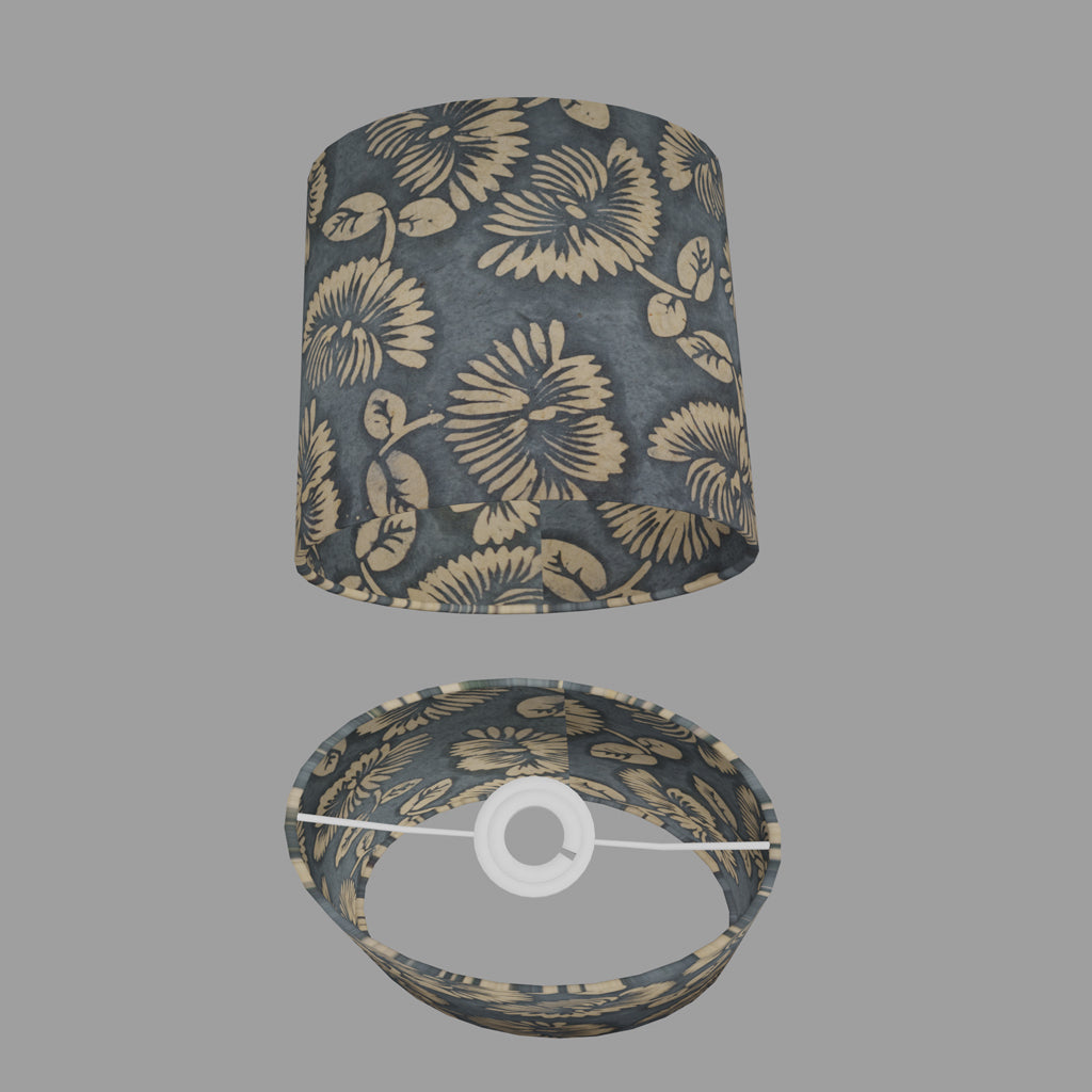 Oval Lamp Shades B119 ~ Batik Peony Grey
