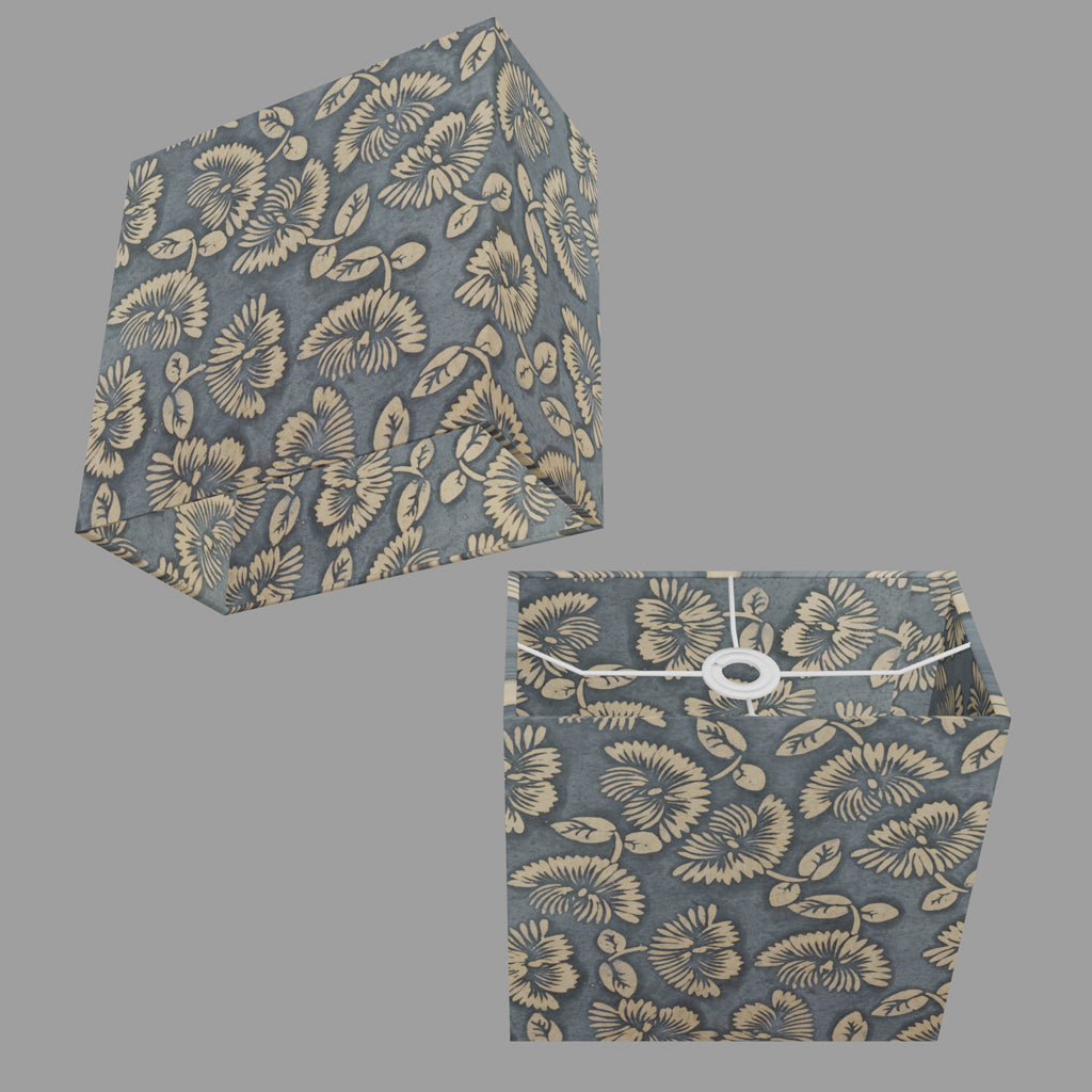 Rectangular Lampshades ~ B119 ~ Batik Peony Grey