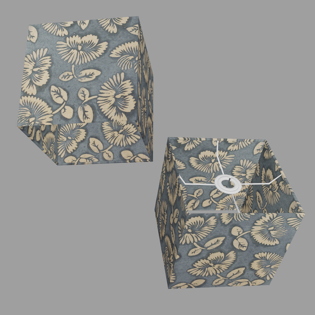 Square Lampshades ~ B119 ~ Batik Peony Grey