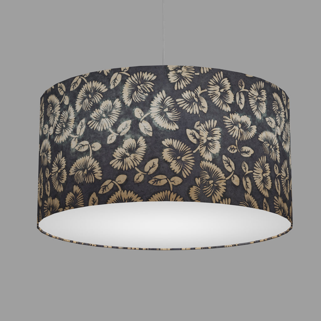 Drum Lamp Shades 60cm(d) x 20cm(h) ~ B119 Batik Peony Grey