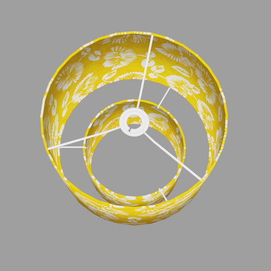 Tiered Lampshades ~ B120 Batik Peony Yellow