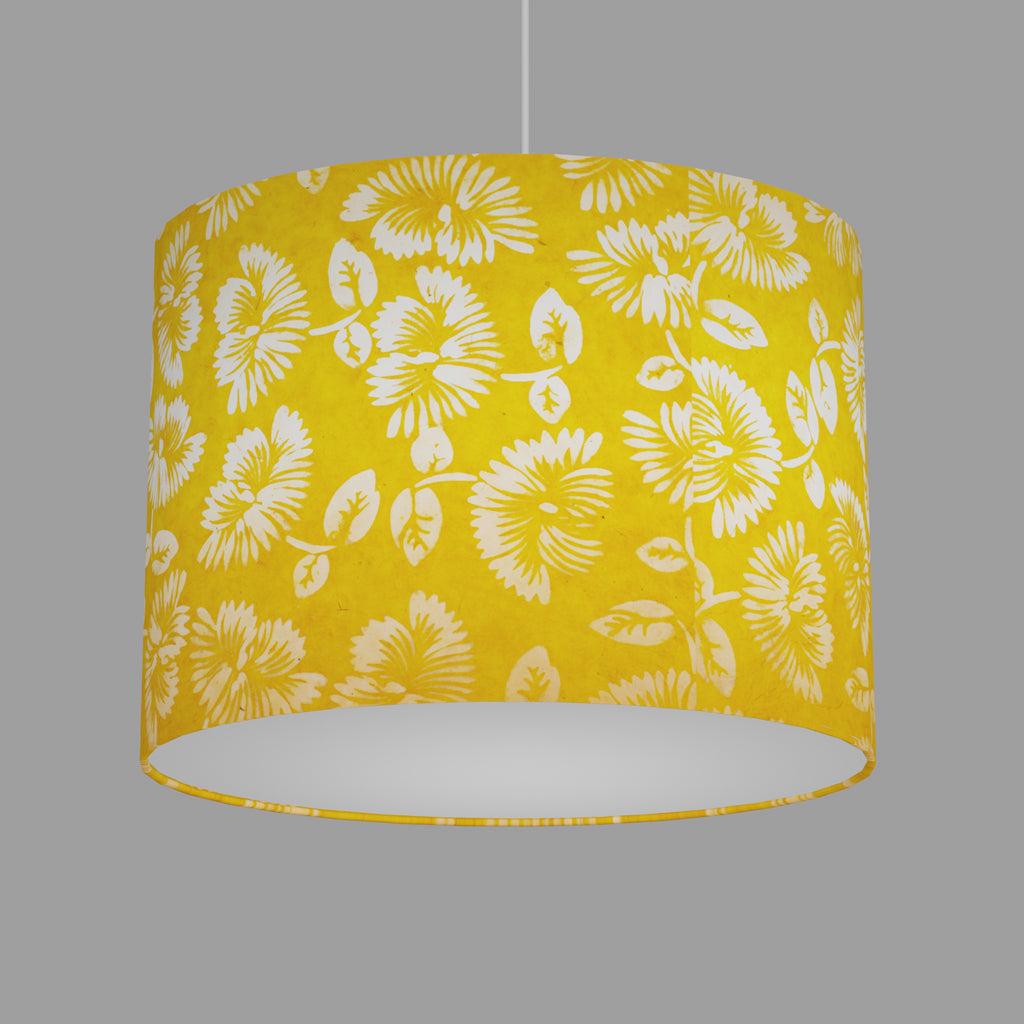 Oval Lamp Shades B120 Batik Peony Yellow