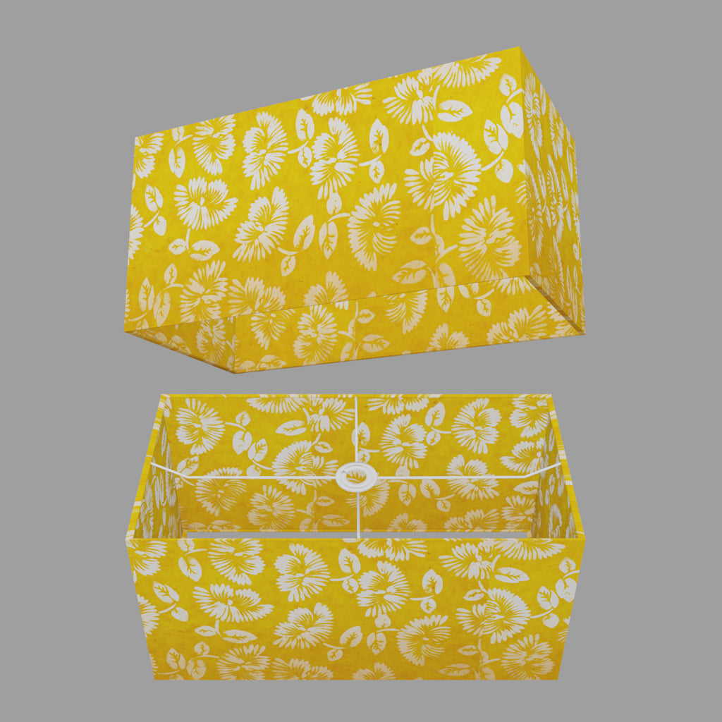 Rectangular Lampshades ~ B120 Batik Peony Yellow