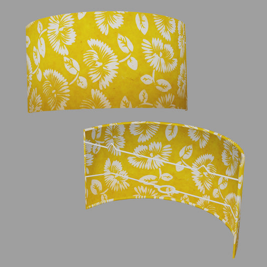 Wall Light - B120 - Batik Peony Yellow, 36cm(wide) x 20cm(h)