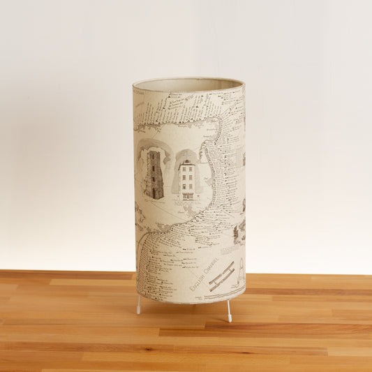 Channel Straits Shipwrecks Map - Free-standing Table Lamp