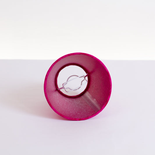 Clip on Lamp Shade - Short - P57 ~ Hot Pink Lokta