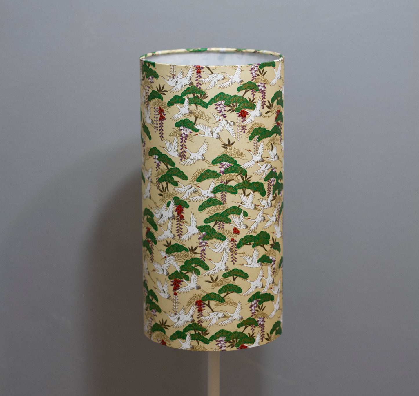 Drum Lamp Shade - W05 ~ Cranes, 15cm(diameter)