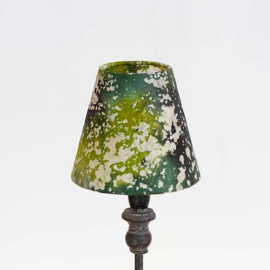 Clip on Lamp Shade - Short - B114 ~ Batik Canopy Greens