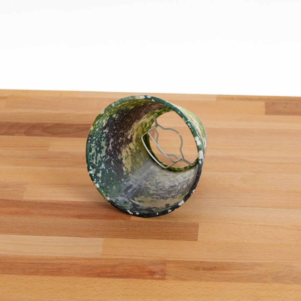 Clip on Lamp Shade - Short - B114 ~ Batik Canopy Greens