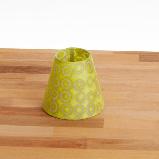 Clip on Lamp Shade - Short - P02 - Batik Lime Circles