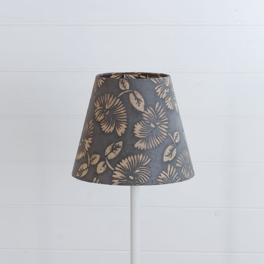 Conical Lamp Shade B119 ~ Batik Peony Grey, 15cm(top) x 25cm(bottom) x 20cm(height)