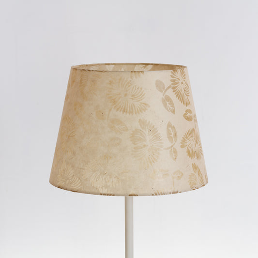 Conical Lamp Shade P09 - Batik Peony on Natural, 25cm(top) x 35cm(bottom) x 25cm(height)