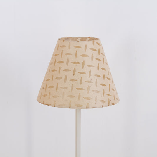 Conical Lamp Shade P10 - Batik Tread Plate Natural, 15cm(top) x 30cm(bottom) x 22cm(height)