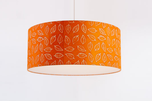 Drum Lamp Shade - B123 ~ Batik Leaf Orange, 70cm(d) x 30cm(h)