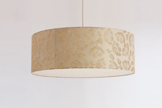 Drum Lamp Shade - P09 - Batik Peony on Natural, 70cm(d) x 25cm(h)