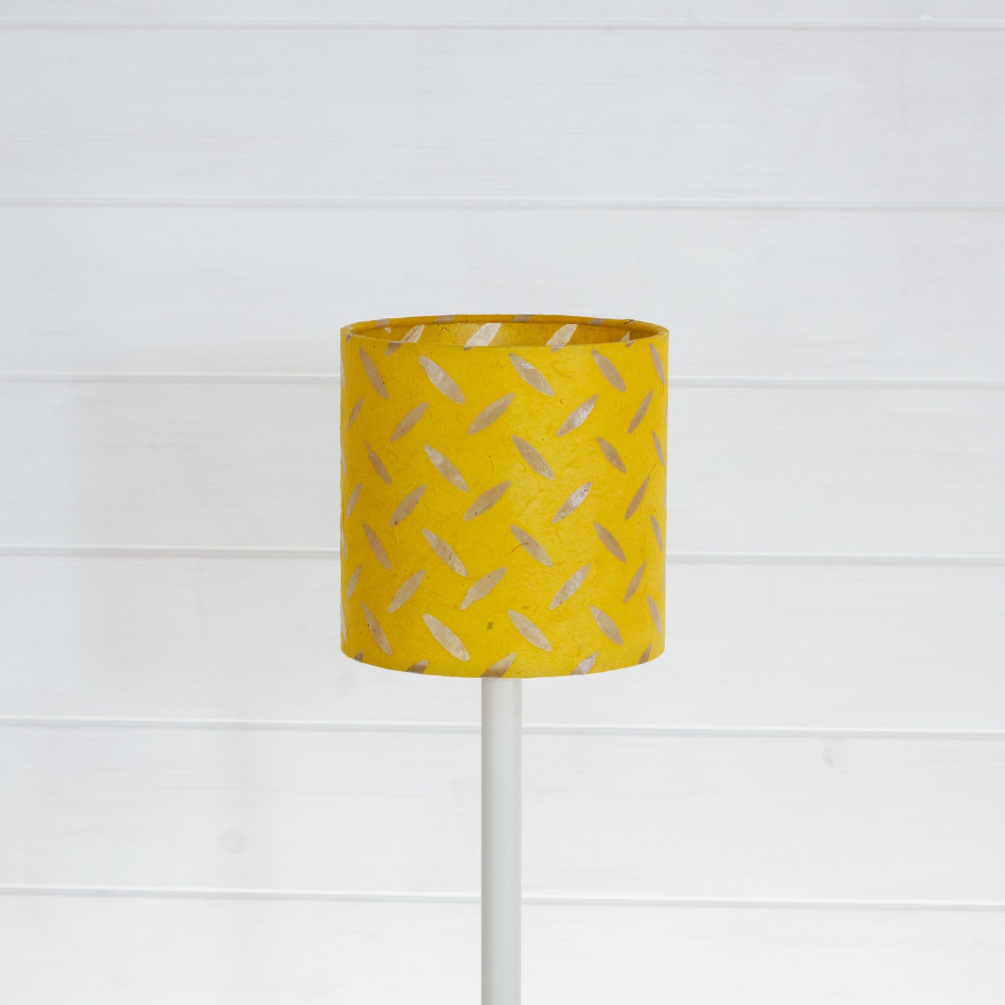 Drum Lamp Shade - P89 ~ Batik Tread Plate Yellow, 15cm(diameter)