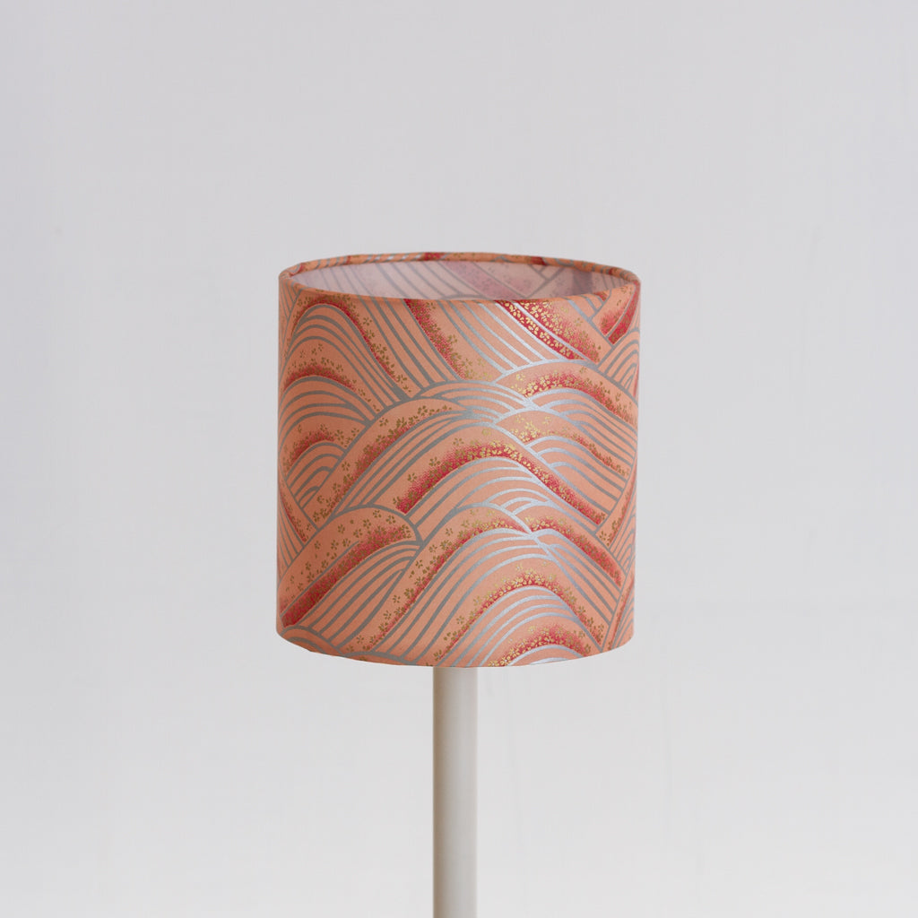 Drum Lamp Shade - W09 ~ Peach Hills, 15cm(diameter)