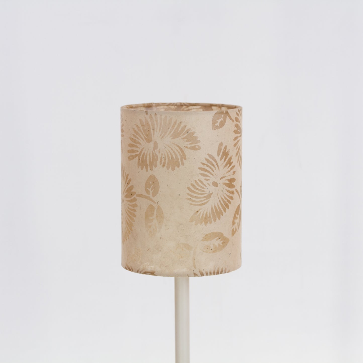 Drum Lamp Shade - P09 ~ Batik Peony on Natural, 15cm(diameter)