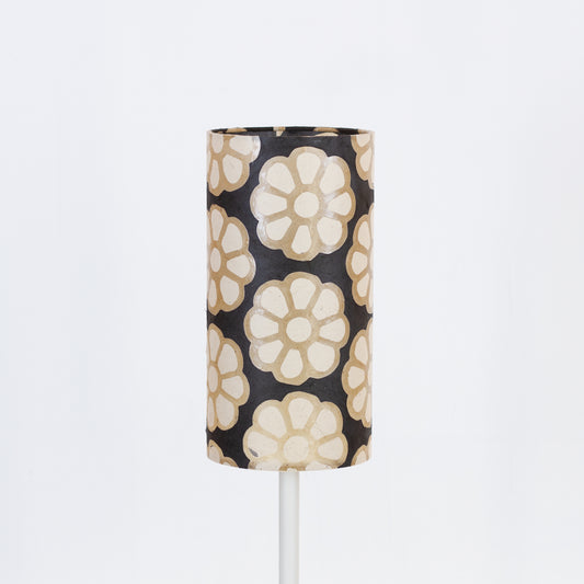 Drum Lamp Shade - P24 ~ Batik Big Flower on Black, 15cm(diameter)