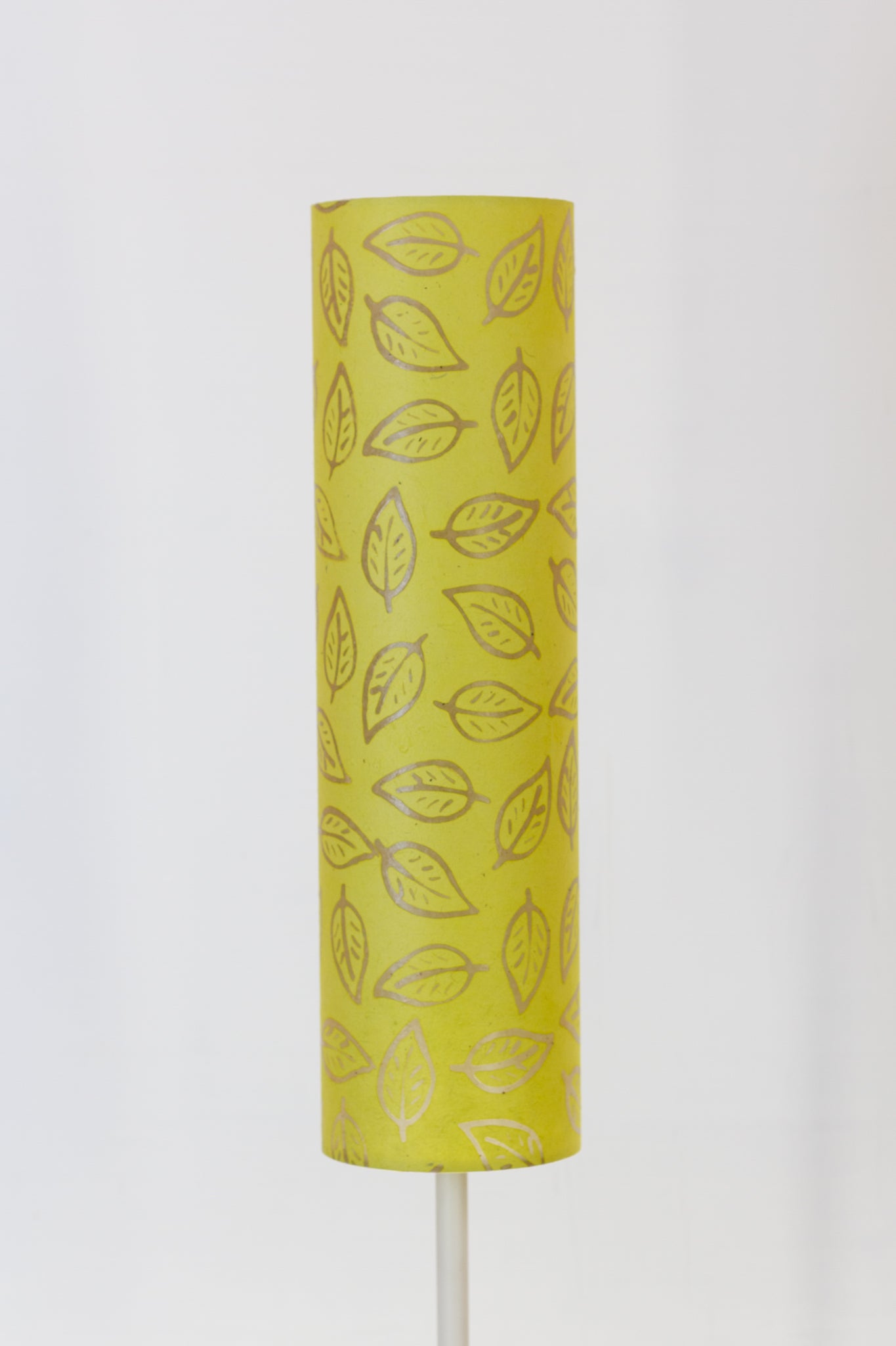 Drum Lamp Shade - B117 ~ Batik Leaf Lime, 15cm(diameter) x 55cm(h)