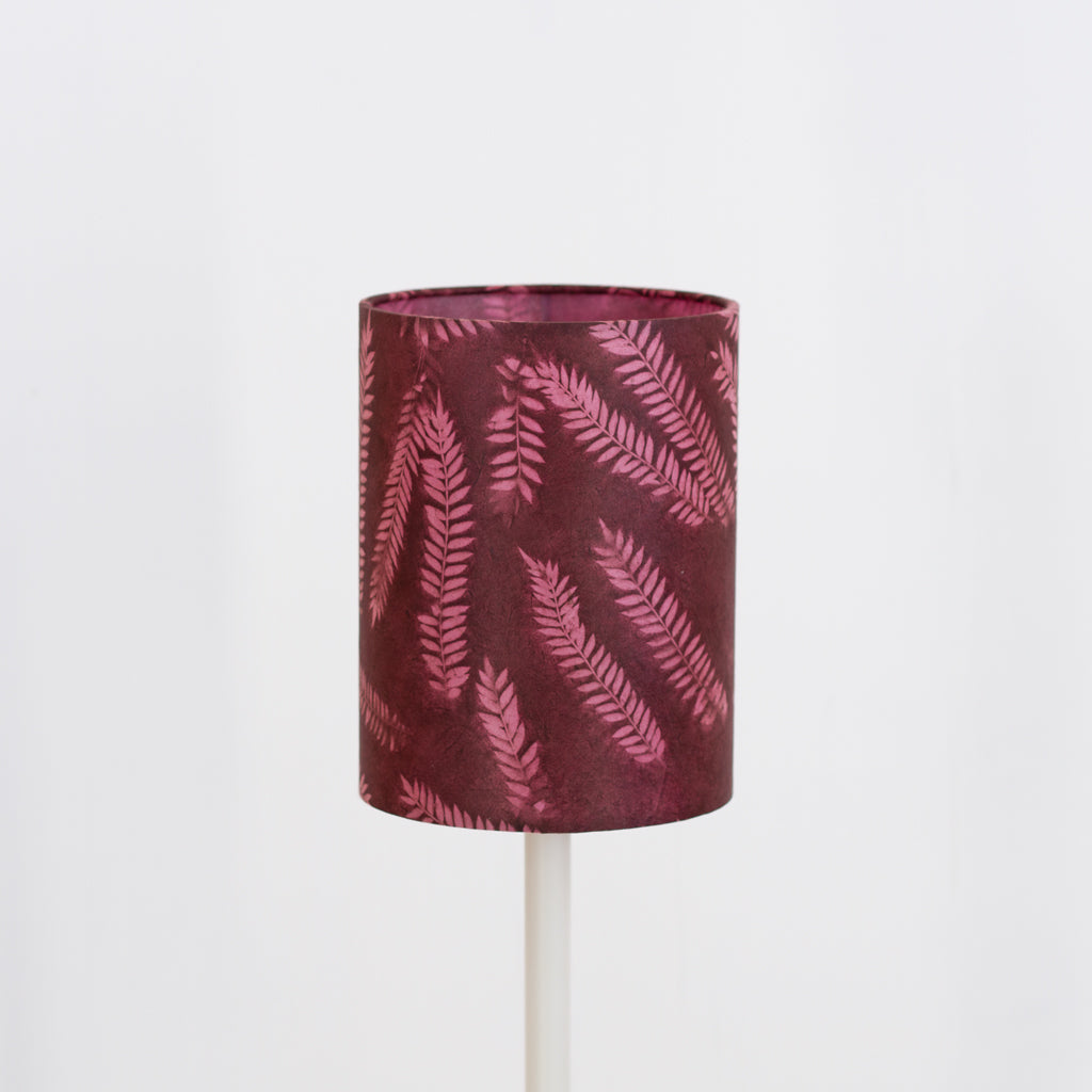 Drum Lamp Shade - P25 ~ Resistance Dyed Pink Fern, 15cm(diameter)