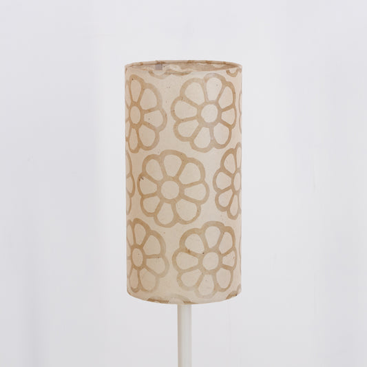 Drum Lamp Shade - P17 ~ Batik Big Flower on Natural, 15cm(diameter)