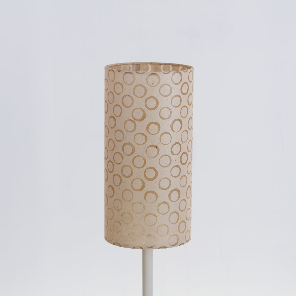 Drum Lamp Shade - P74 ~ Batik Natural Circles, 15cm(diameter)