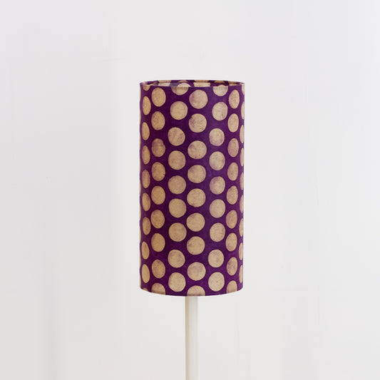 Drum Lamp Shade - P79 ~ Batik Dots on Purple, 15cm(diameter)