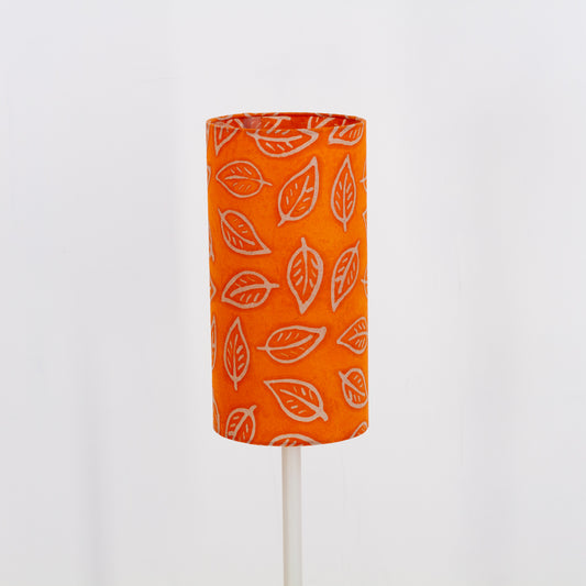 Drum Lamp Shade - B123 ~ Batik Leaf Orange, 15cm(diameter)