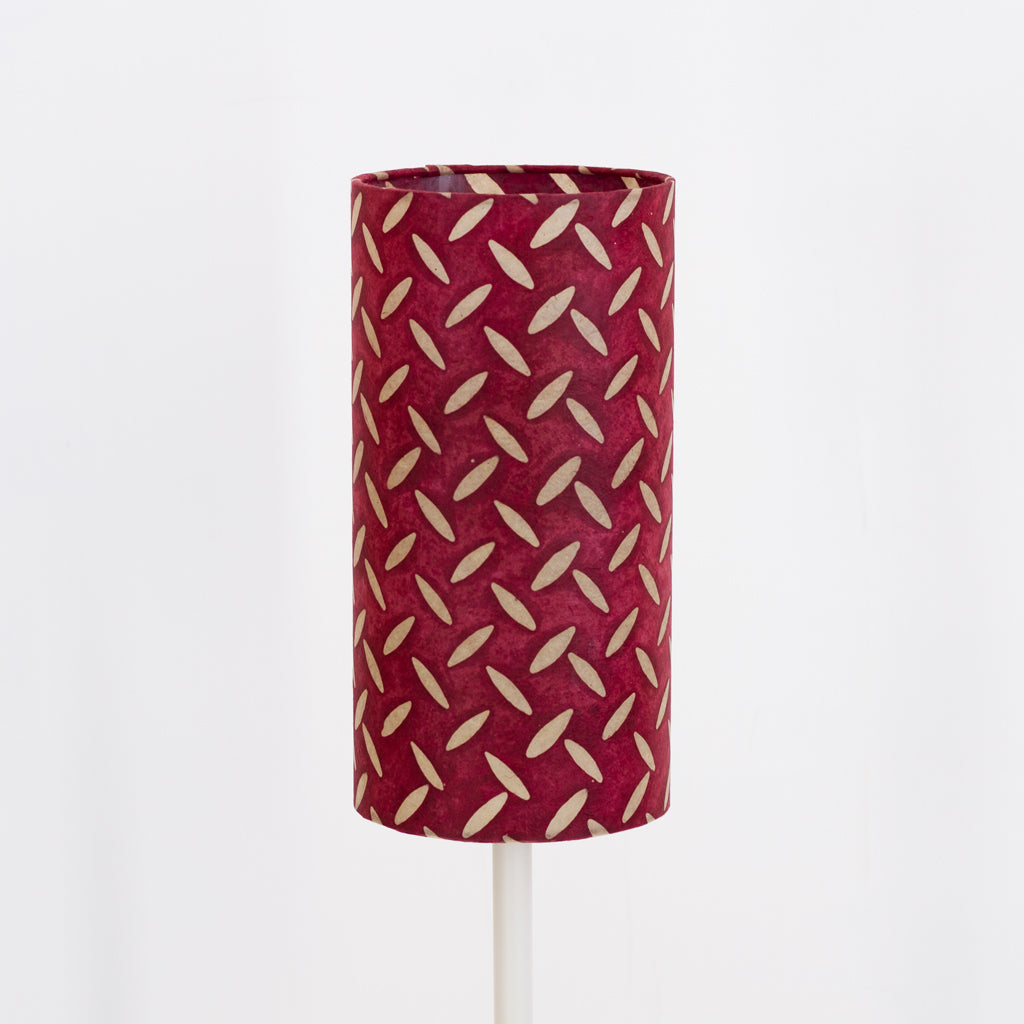 Drum Lamp Shade - P14 ~ Batik Tread Plate Cranberry, 15cm(diameter)