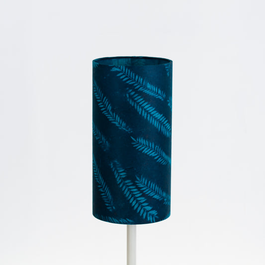 Drum Lamp Shade - B106 ~ Resistance Dyed Teal Fern, 15cm(diameter)