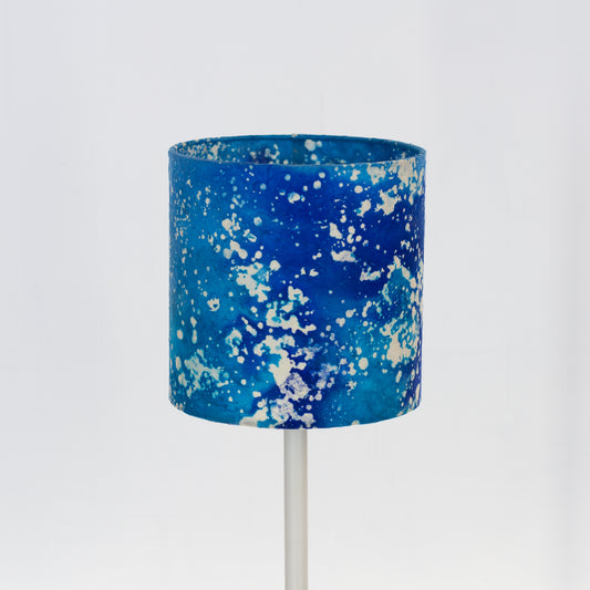 Drum Lamp Shade - B113 ~ Batik Ocean Blues, 20cm(d) x 20cm(h)
