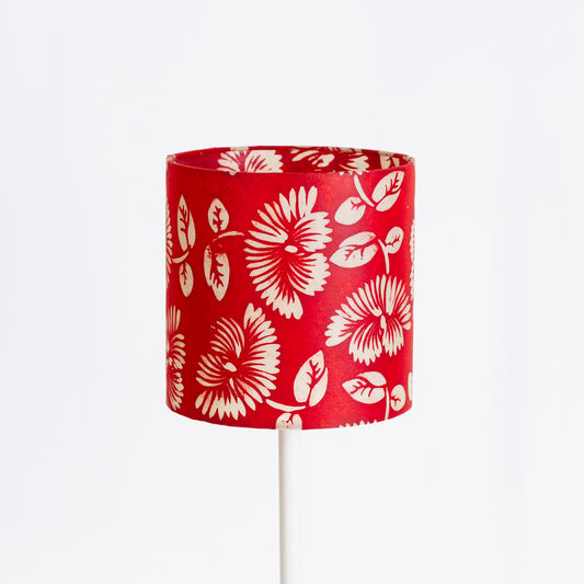 Drum Lamp Shades 20cm(d) x 20cm(h) B118 ~ Batik Peony Red