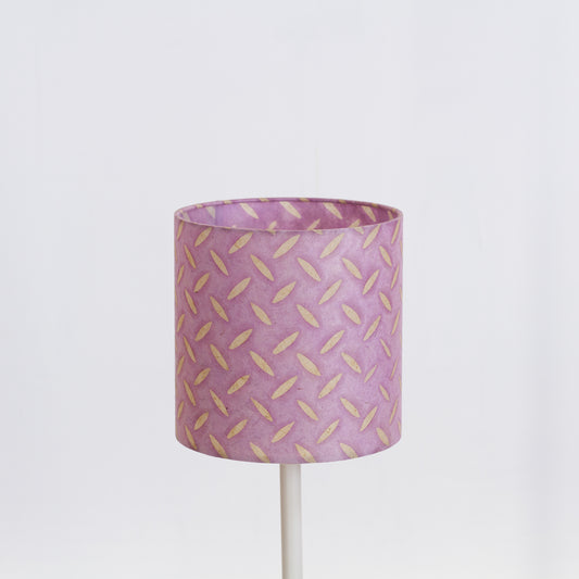 Drum Lamp Shade - B121 ~ Batik Tread Plate Lilac, 20cm(d) x 20cm(h)