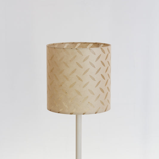 Drum Lamp Shade - P10 - Batik Tread Plate Natural, 20cm(d) x 20cm(h)