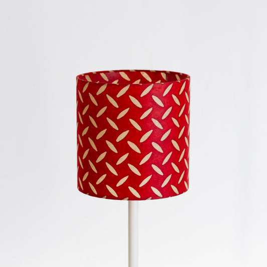 Drum Lamp Shade - P90 ~ Batik Tread Plate Red, 20cm(d) x 20cm(h)