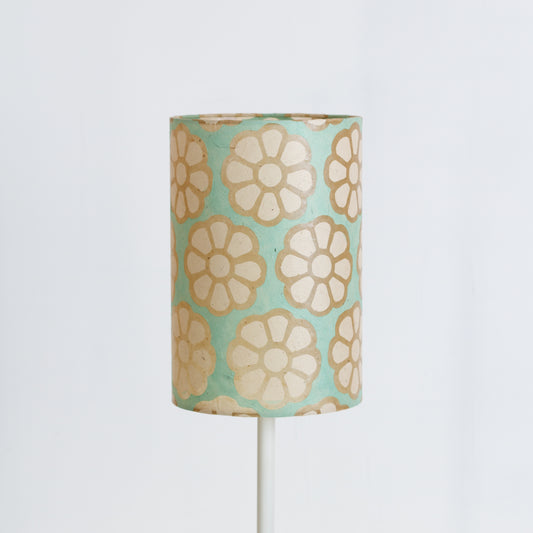 Drum Lamp Shades P98 ~ Batik Big Flower on Seafoam