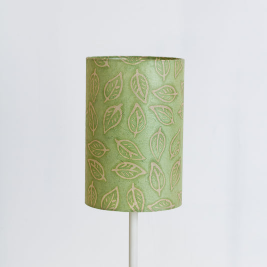 Drum Lamp Shade - P29 - Batik Leaf on Green, 20cm(d) x 30cm(h)