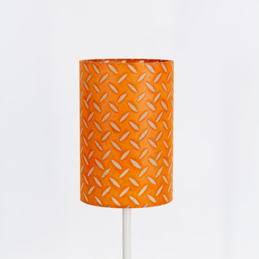 Drum Lamp Shade - P91 - Batik Tread Plate Orange, 20cm(d) x 30cm(h)