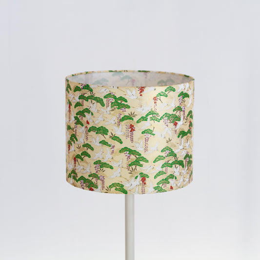 Drum Lamp Shade - W05 - Cranes, 25cm x 20cm
