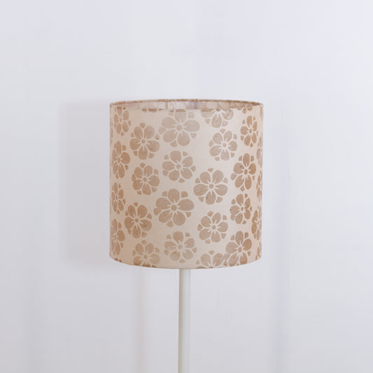 Drum Lamp Shade - P75 - Batik Star Flower Natural, 25cm x 25cm