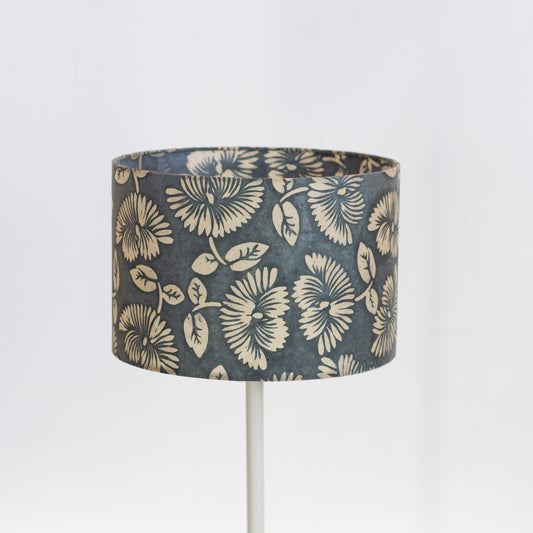 Drum Lamp Shades 30cm(d) x 20cm(h) ~ B119 Batik Peony Grey