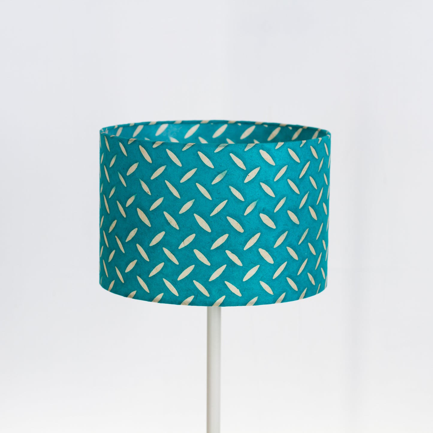 Drum Lamp Shade - P15 - Batik Tread Plate Mint Green, 30cm(d) x 20cm(h)