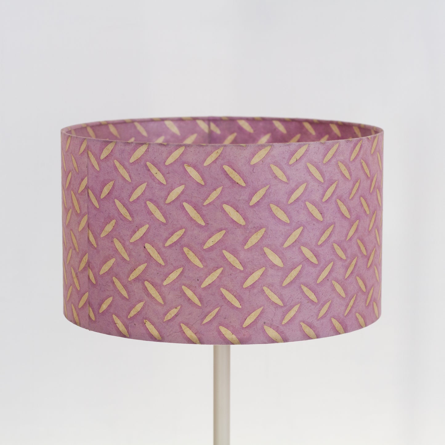 Drum Lamp Shade - B121 ~ Batik Tread Plate Lilac, 35cm(d) x 20cm(h)