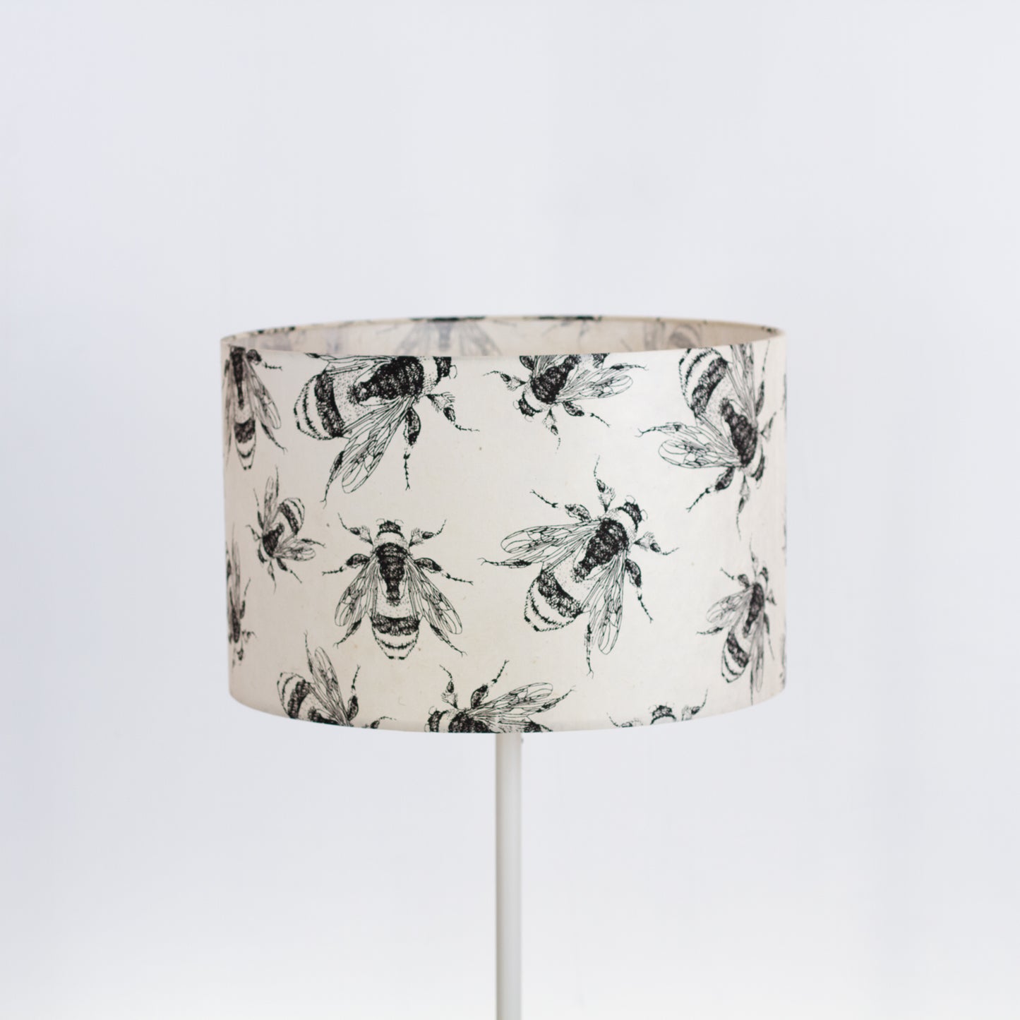 Drum Lamp Shade - P42 - Bees Screen Print, 40cm(d) x 25cm(h)