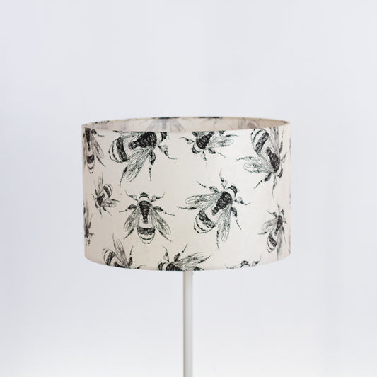 Drum Lamp Shade - P42 - Bees Screen Print, 40cm(d) x 25cm(h)
