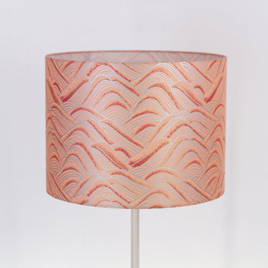 Drum Lamp Shade - W09 ~ Peach Hills, 40cm(d) x 30cm(h)