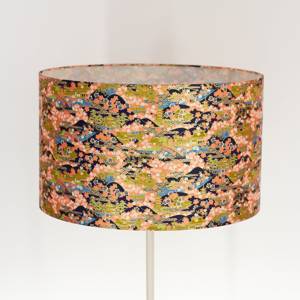 Drum Lamp Shade - W06 - Kyoto, 50cm(d) x 30cm(h)